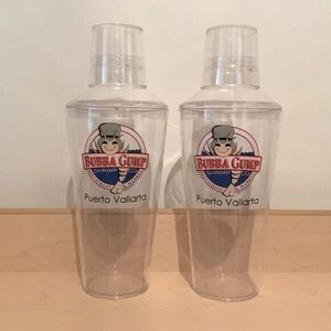 TWO piece set Cocktail Shakers Bubba Gump Shrimp Co